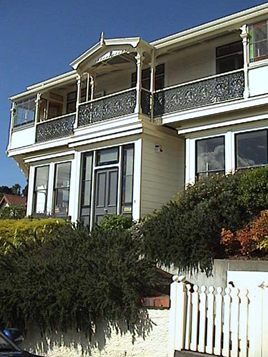 Gardens Homestay from the gate